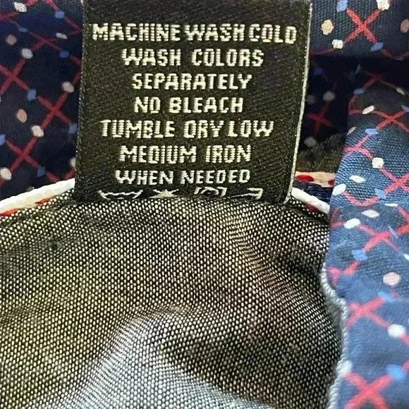 Lions Crest By English Laundry NWT Men’s Button Down Navy Blue Shirt XXL - Picture 8 of 11